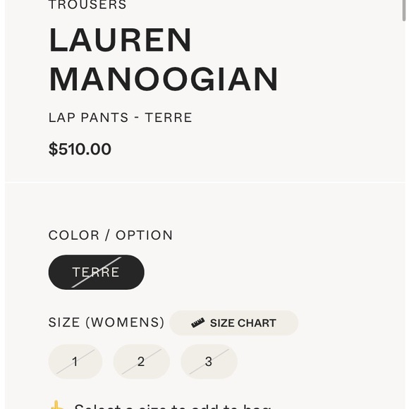 NWT Lauren Manoogian Lap Pants in Terre - Picture 7 of 10